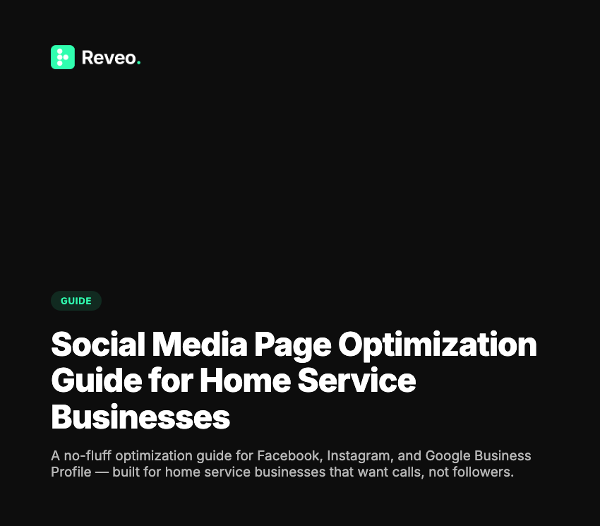 Social Media Page Optimization Guide for Home Service Businesses — cover