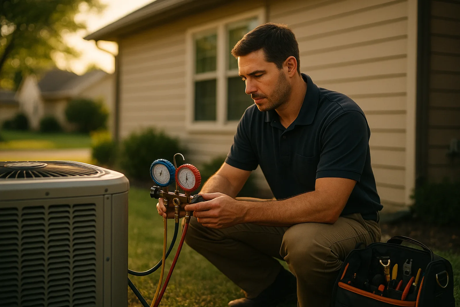 HVAC professional at work — Reveo
