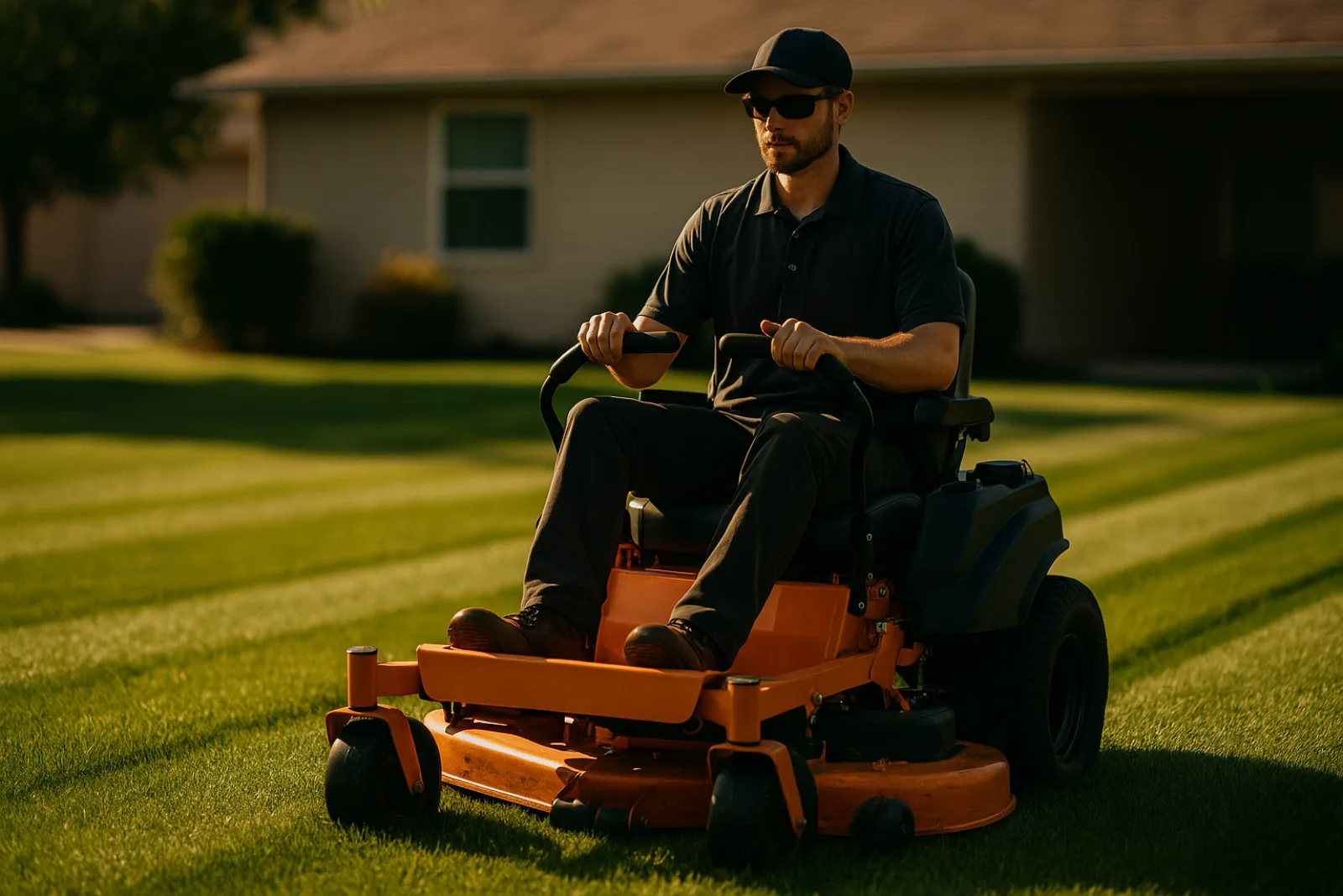 Lawn Care professional at work — Reveo